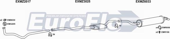 EuroFlo MZ30030D 2001 - Exhaust System car-mod.net