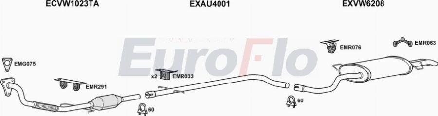 EuroFlo VWGOL19D 3025A00 - Exhaust System car-mod.net