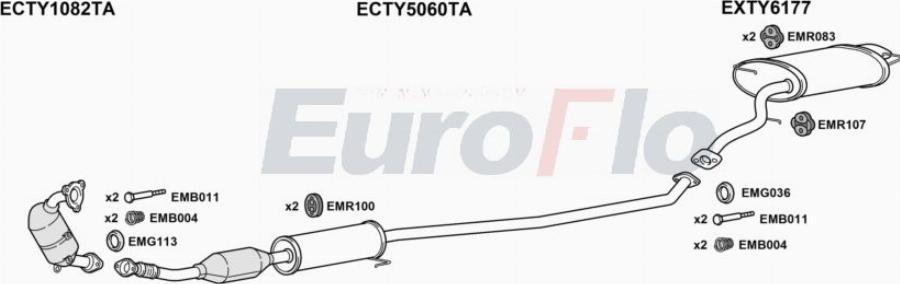 EuroFlo TYCORV22D 6001A00 - Exhaust System car-mod.net