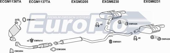 EuroFlo VLINS20 2001 - Exhaust System car-mod.net