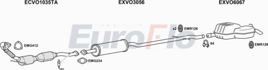 EuroFlo VOV7025 3022A00 - Exhaust System car-mod.net