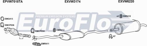 EuroFlo VWAMA20D 8004C - Exhaust System car-mod.net