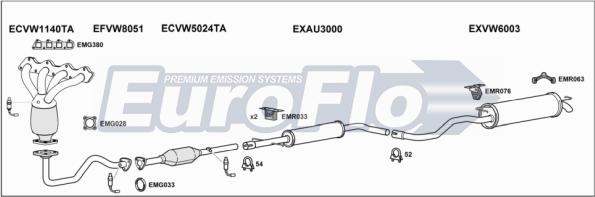 EuroFlo VWBEE14 1001 - Exhaust System car-mod.net