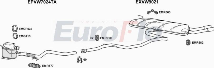 EuroFlo VWBEE20D 5001 - Exhaust System car-mod.net