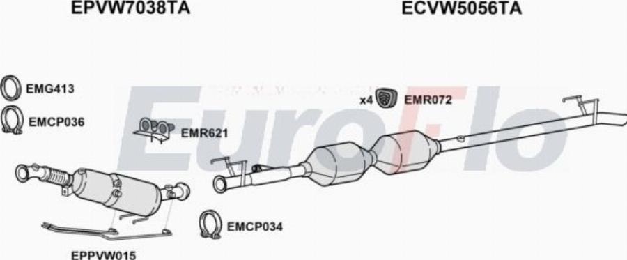 EuroFlo VWCRA20D 7003 - Exhaust System car-mod.net
