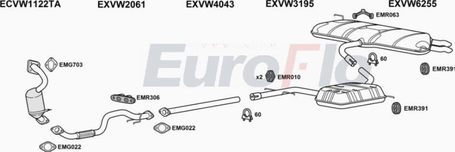 EuroFlo VWEOS14 5004 - Exhaust System car-mod.net