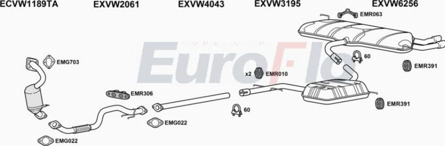 EuroFlo VWEOS14 5011 - Exhaust System car-mod.net