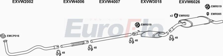 EuroFlo VWGOL13 7001A00 - Exhaust System car-mod.net