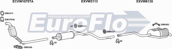 EuroFlo VWJET19D 2001A - Exhaust System car-mod.net