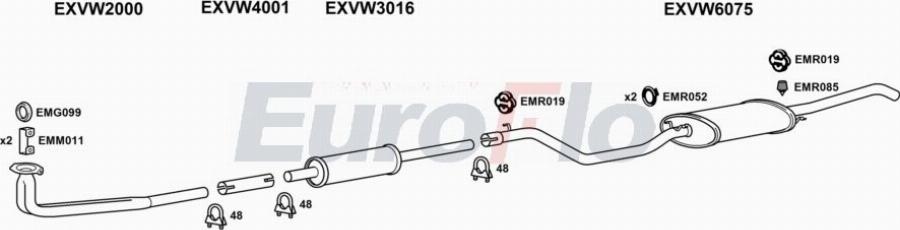 EuroFlo VWJET16 2008A00 - Exhaust System car-mod.net
