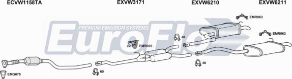 EuroFlo VWPAS19D 3025 - Exhaust System car-mod.net