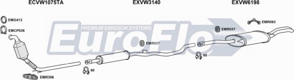 EuroFlo VWPAS19D 2029A - Exhaust System car-mod.net