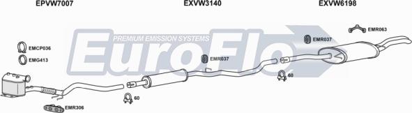 EuroFlo VWPAS19D 2029B - Exhaust System car-mod.net