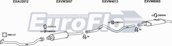 EuroFlo VWPAS16D 1004 - Exhaust System car-mod.net