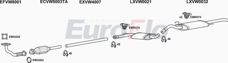 EuroFlo VWPAS18 0304LHD - Exhaust System car-mod.net