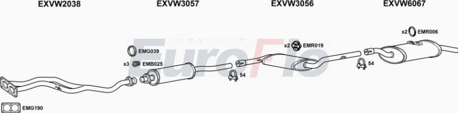 EuroFlo VWPAS18 2001A00 - Exhaust System car-mod.net