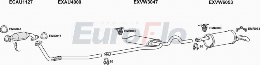 EuroFlo VWPAS18 3025A00 - Exhaust System car-mod.net