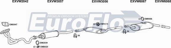 EuroFlo VWPAS20 3001B - Exhaust System car-mod.net