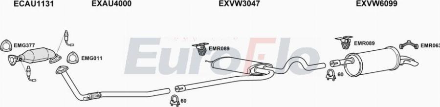 EuroFlo VWPAS20 2018A00 - Exhaust System car-mod.net
