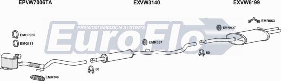 EuroFlo VWPAS20D 3011B - Exhaust System car-mod.net