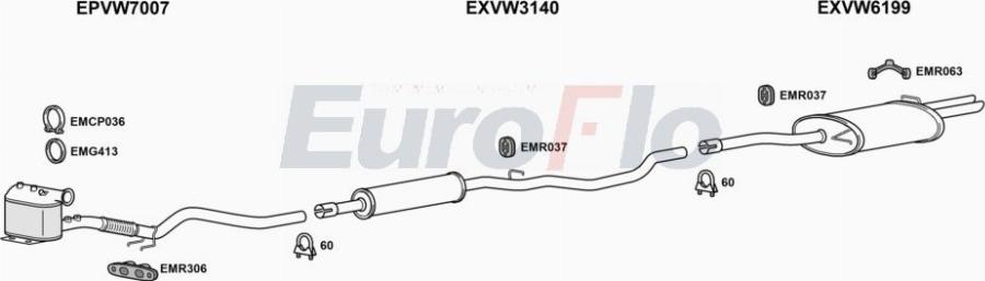 EuroFlo VWPAS20D 3011A00 - Exhaust System car-mod.net