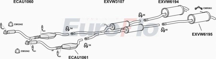 EuroFlo VWPAS28 3008A00 - Exhaust System car-mod.net
