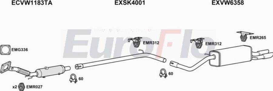 EuroFlo VWPOL18 1001 - Exhaust System car-mod.net