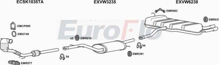 EuroFlo VWSCI14 4008 - Exhaust System car-mod.net