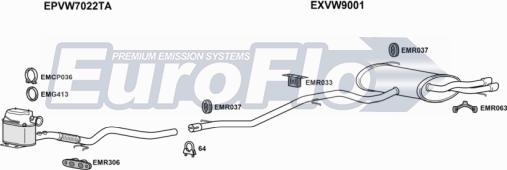 EuroFlo VWTIG20D 3008C - Exhaust System car-mod.net