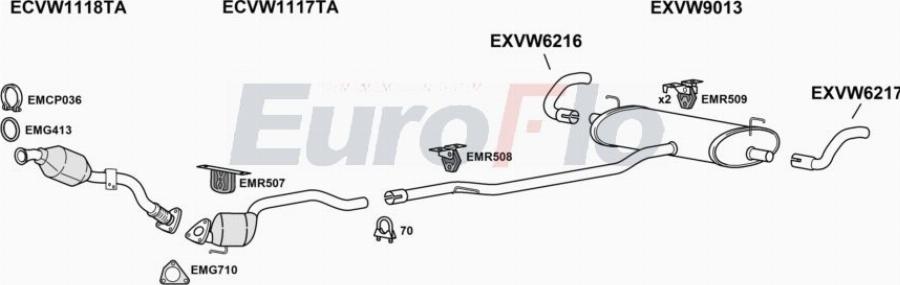 EuroFlo VWTOU25D 3001A00 - Exhaust System car-mod.net