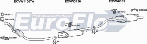 EuroFlo VWTRA19D 9008C - Exhaust System car-mod.net