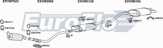 EuroFlo VWTRA19D 9008D - Exhaust System car-mod.net