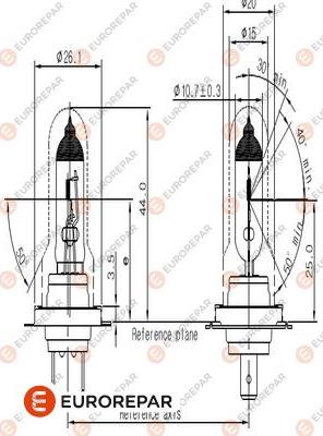 EUROREPAR 1616431480 - Bulb, spotlight car-mod.net