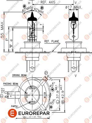 EUROREPAR 1616431180 - Bulb, spotlight car-mod.net