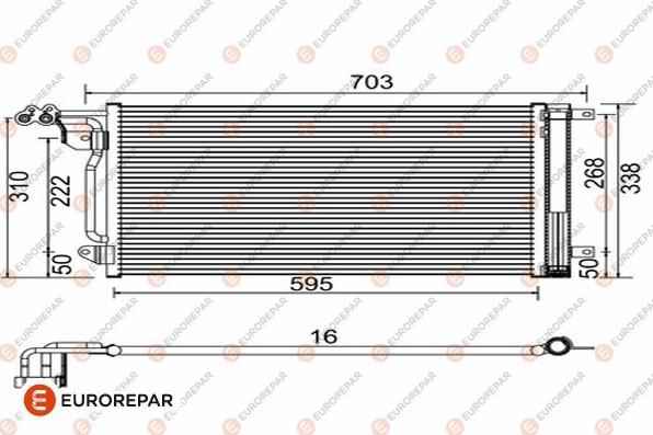 EUROREPAR 1618099680 - Condenser, air conditioning car-mod.net