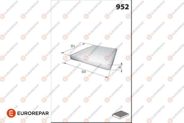 EUROREPAR 1686259780 - Filter, interior air car-mod.net