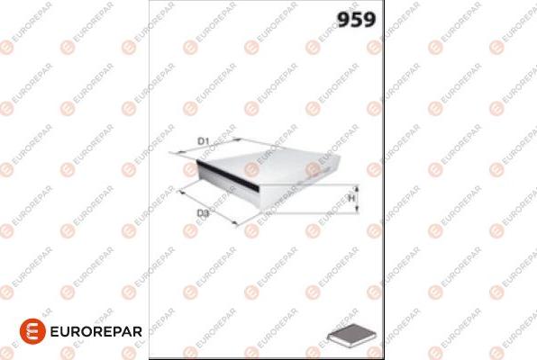 EUROREPAR 1686256680 - Filter, interior air car-mod.net