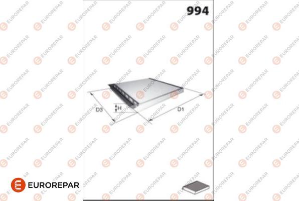 EUROREPAR 1686261780 - Filter, interior air car-mod.net