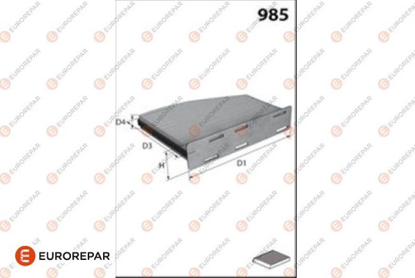 EUROREPAR 1686253080 - Filter, interior air car-mod.net