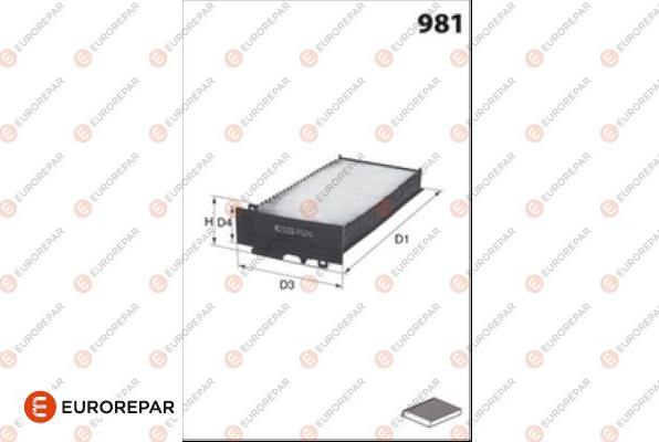 EUROREPAR 1686253880 - Filter, interior air car-mod.net