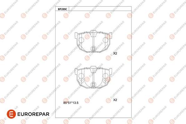 EUROREPAR 1681215780 - Brake Pad Set, disc brake car-mod.net