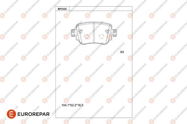 EUROREPAR 1681234180 - Brake Pad Set, disc brake car-mod.net