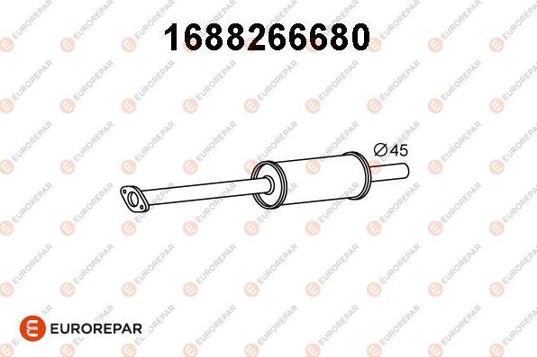 EUROREPAR 1688266680 - Front Silencer car-mod.net