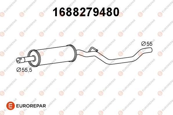 EUROREPAR 1688279480 - Front Silencer car-mod.net
