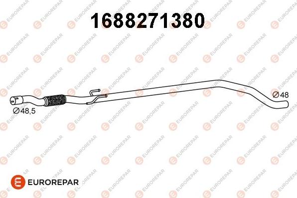 EUROREPAR 1688271380 - Exhaust Pipe car-mod.net