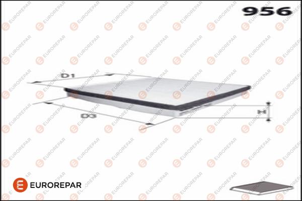EUROREPAR 1682951180 - Filter, interior air car-mod.net
