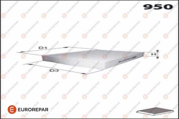 EUROREPAR 1682951280 - Filter, interior air car-mod.net