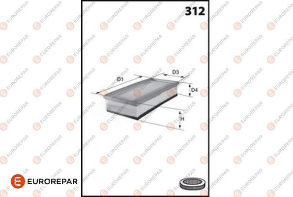 EUROREPAR 1682259280 - Engine Air Filter car-mod.net