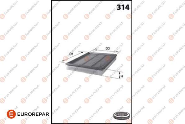 EUROREPAR 1682343680 - Engine Air Filter car-mod.net