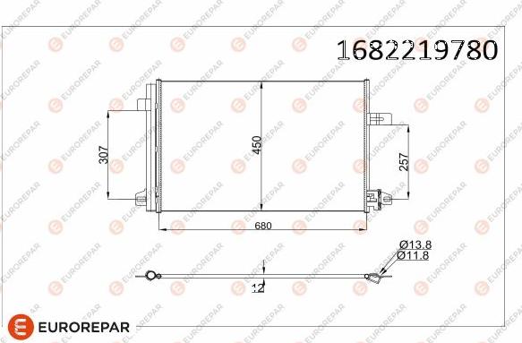 EUROREPAR 1682219780 - Condenser, air conditioning car-mod.net